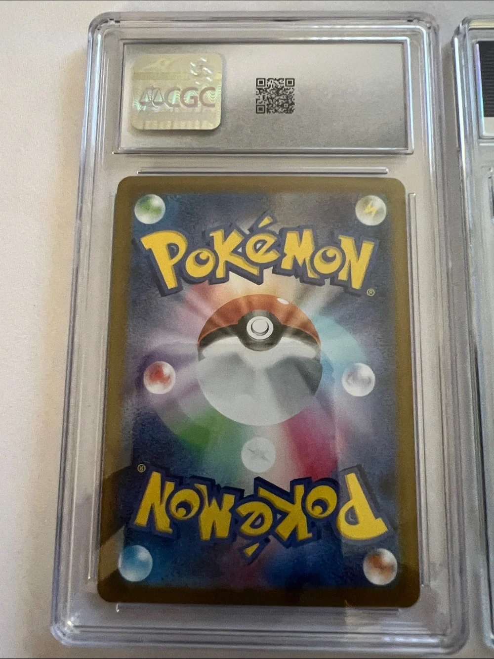 Pokemon Graded Trading Cards — Yellow & Blue Holo Blastoise and Persian